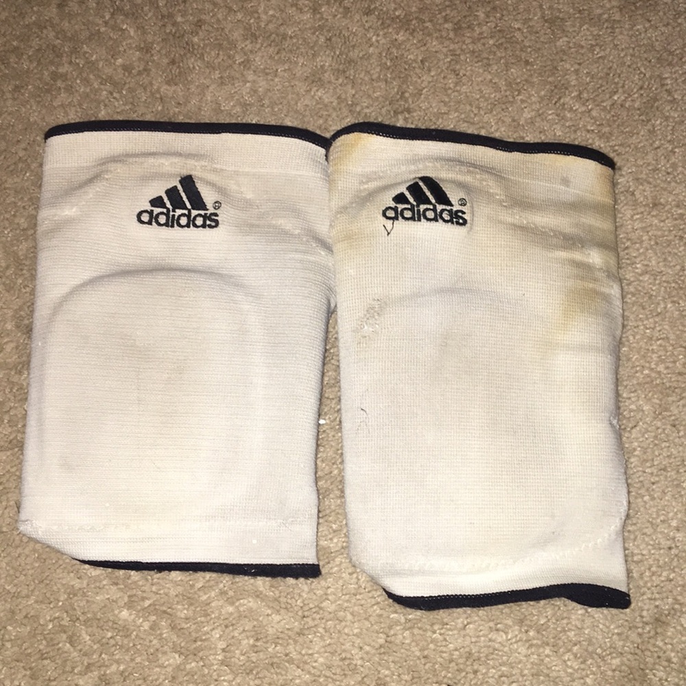 Adidas white knee pads
